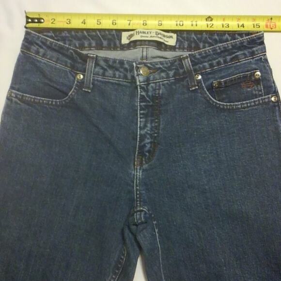 Harley-Davidson Bootcut Denim Blue Jeans 8 - Picture 2 of 9